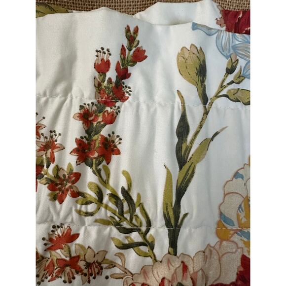 Window valances curtains white floral cotton luxury pottery barn style 78x19 - Picture 15 of 16